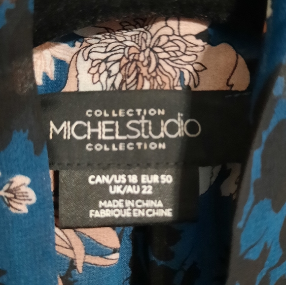 Michel Studio Sheer Print Blouse - Picture 10 of 12